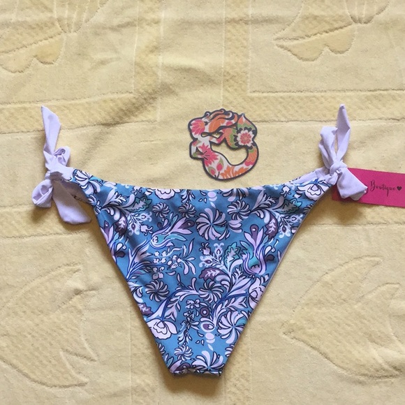 🆕 NWT! Mimiz Boutique Reversible Bikini Bottoms 🐳💙☑️ - Picture 4 of 4